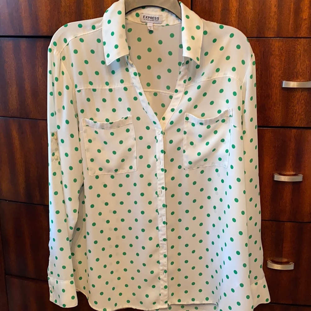 Green and white polka dot Portofino 🍀